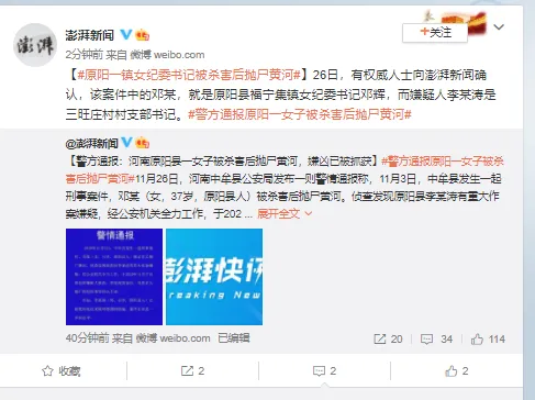 杀害河南女纪委书记嫌犯系村支书什