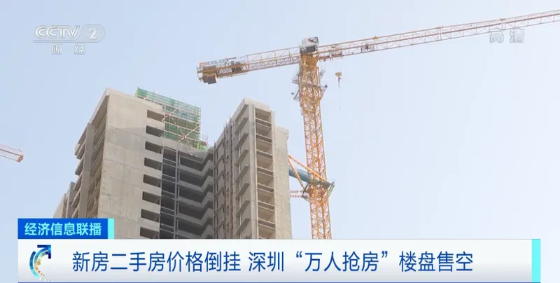 央视探访深圳万人抢房楼盘现场画面