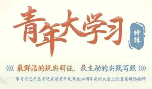 青年大学习特辑浦东30周年题目和答
