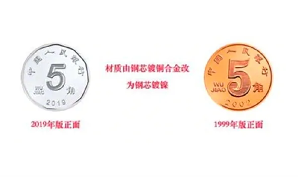2019版第五套人民币来了！5角硬币变