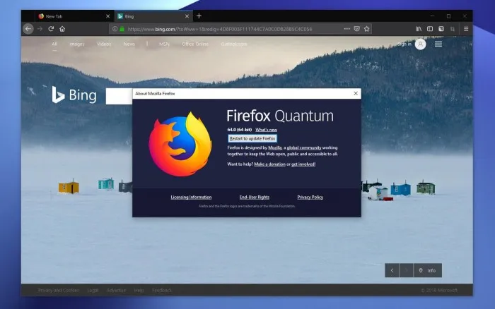 Mozilla Firefox 64.0.2 修正版正
