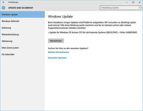 win10更新kb3122947出现错误代码80