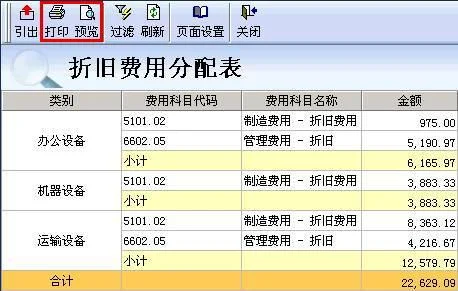 折旧,固定资产,金蝶,金额