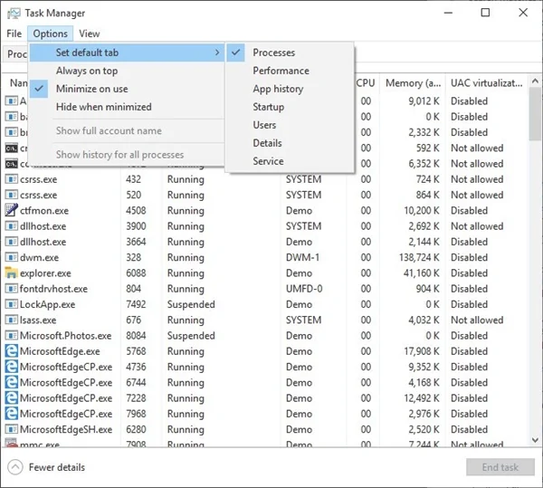 Win10更加人性化！任务管理器标签、