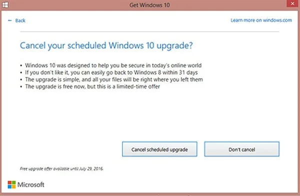 微软承认：擅自决定Win10升级时间！ | 