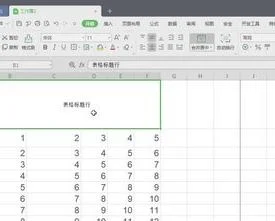 添加WPS的表格的标题 | WPS表格加标题