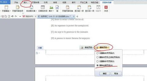 wps界面不要有两页 | wps中将一个