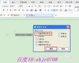 wps英文如何快速大小写