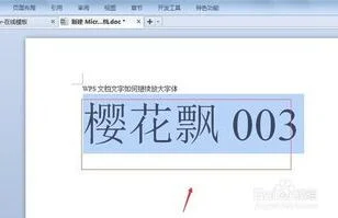 wps字体如何整体放大