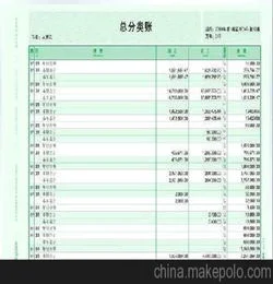 金蝶度总分类账格式 | 总分类账的