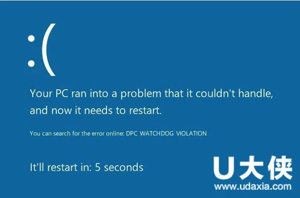 Win10系统蓝屏显示错误代码0x00000