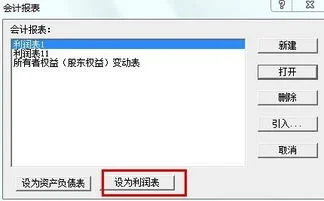 金蝶kis迷你版打开资产负债表空白 