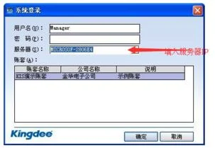 金蝶专业版如何在客户端输入服务器