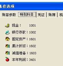 金蝶特别类科目 | 金蝶商贸标准版