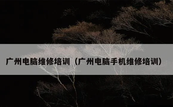 广州电脑手机维修培训 | 广州电脑维修培训