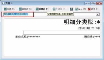 金蝶凭证明细账页眉设置固定 | 金