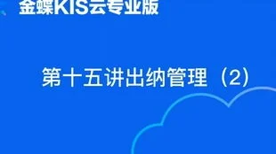 金蝶专业版出纳日记账 | 用金蝶KIS