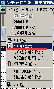 金蝶明细账打印选哪种格式