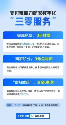 支付宝推出“三零服务” 多举措为小微商家降本提效