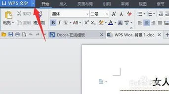 如何在wps文档中加入背景