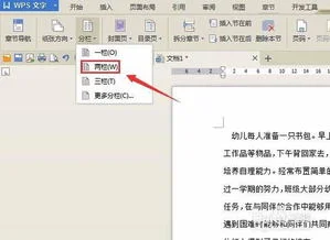 wps如何分成四栏