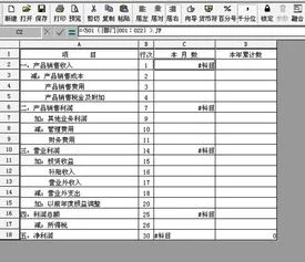 金蝶软件中报表核算项目公式 | 金