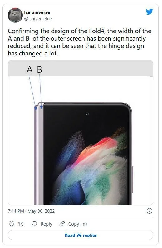 Galaxy Z Fold 4将配更薄的铰链 主