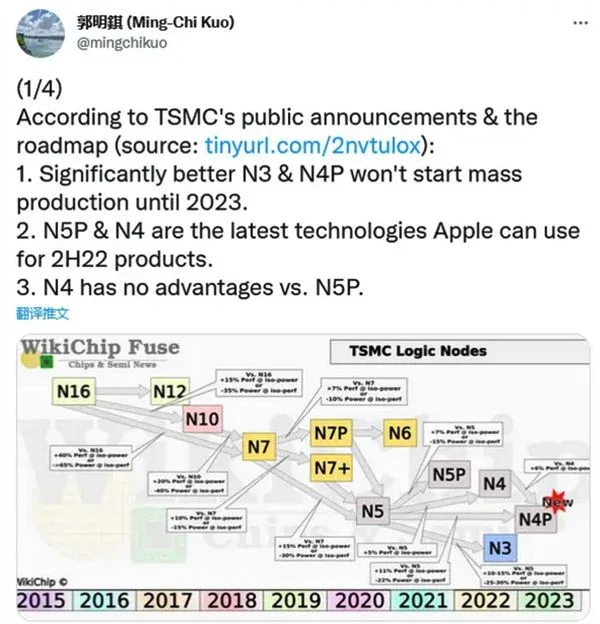 郭明錤爆料iPhone 14性能提升不大：