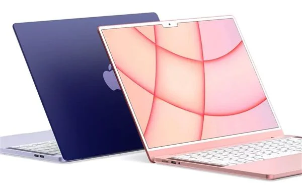 苹果全新MacBook Air高清渲染图来了：刘海屏设计、7种配色可选