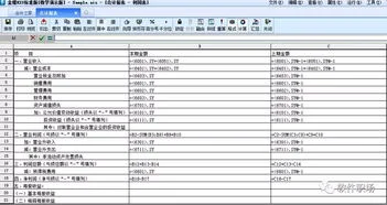 金蝶系统利润表公式 |